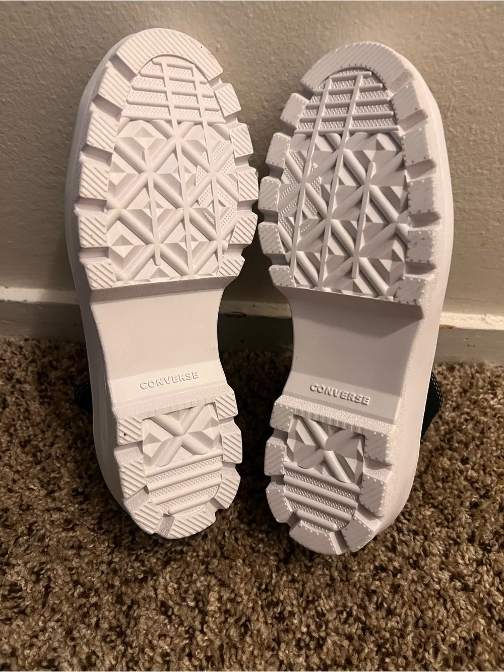 Converse Women’s Black and White High-Top Platform Sneakers